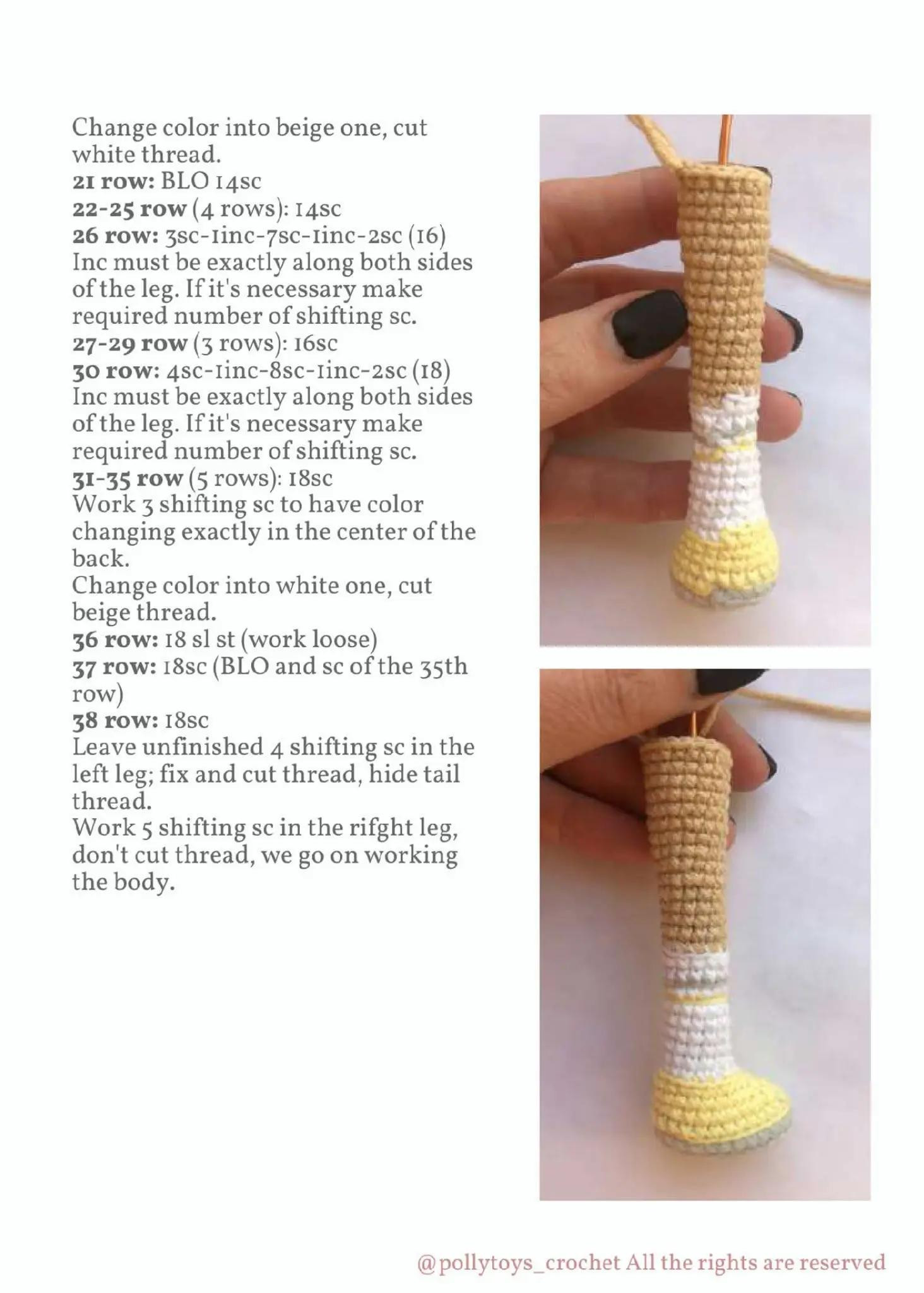 Crochet Pattern: Penny the Tennis Player Doll - Legs and Shoes Tutorial