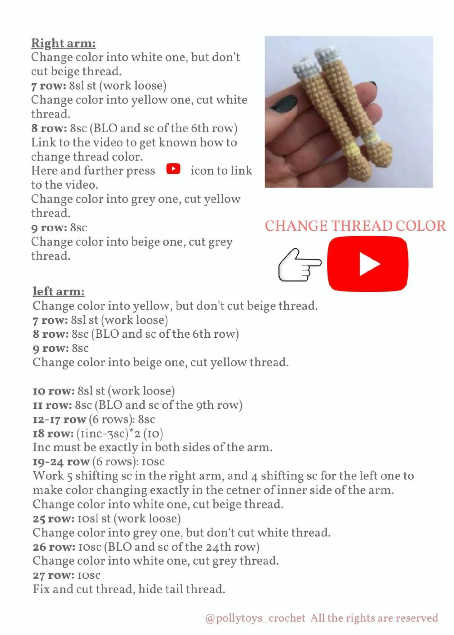 Crochet Pattern: Penny the Tennis Player Doll - Legs and Shoes Tutorial