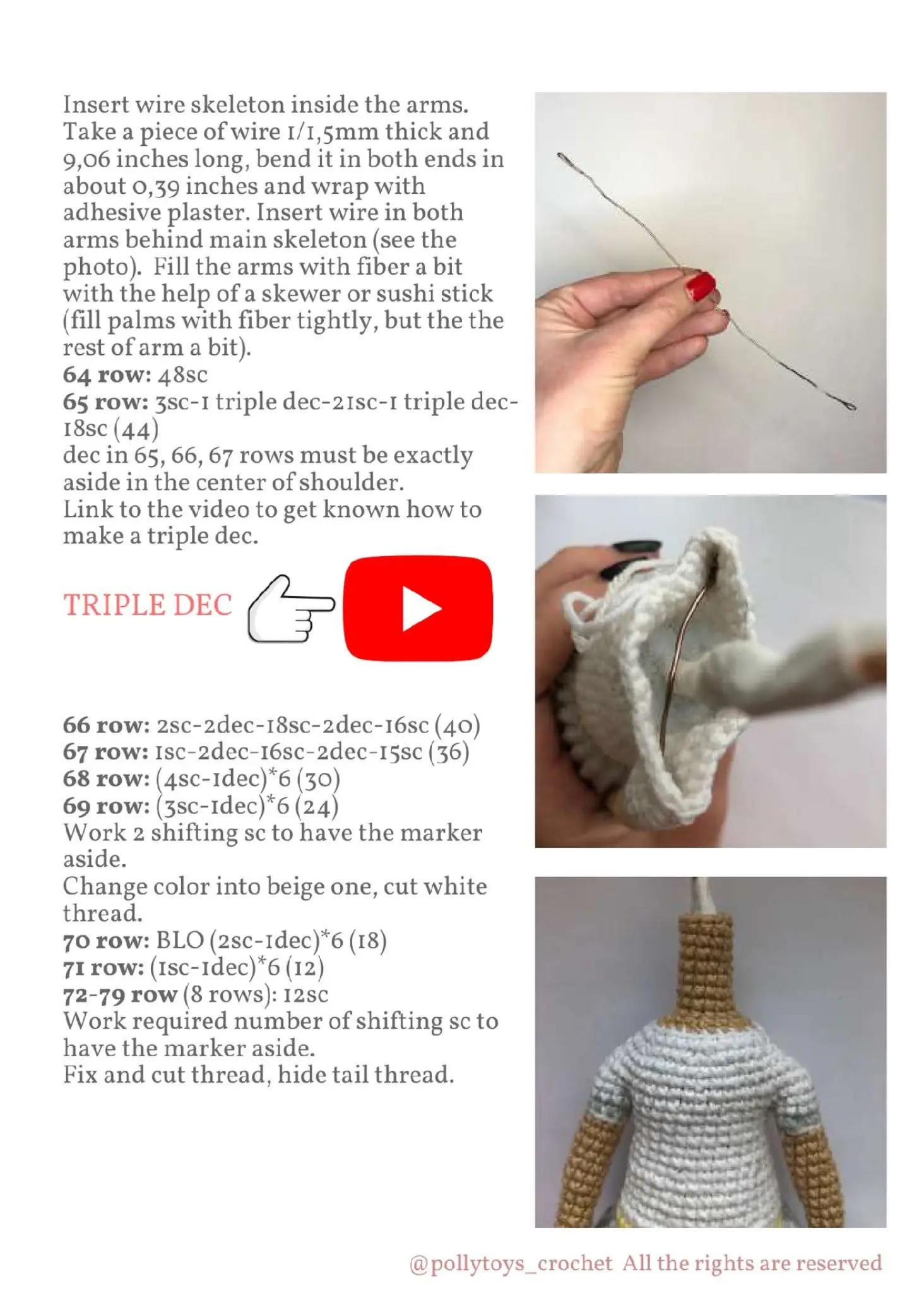 Crochet Pattern: Penny the Tennis Player Doll - Legs and Shoes Tutorial