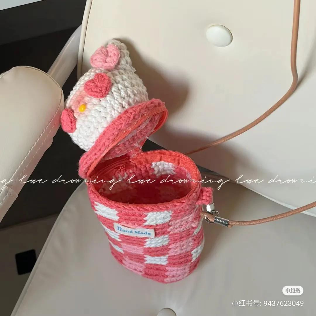 Crochet Pattern: Pink and White Hello Kitty Bag with Bear Head