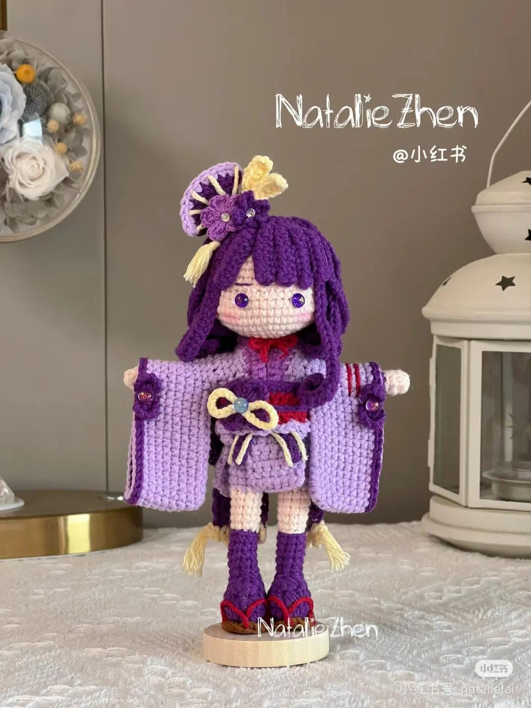 Crochet Pattern: Purple Japanese Kimono Doll Tutorial