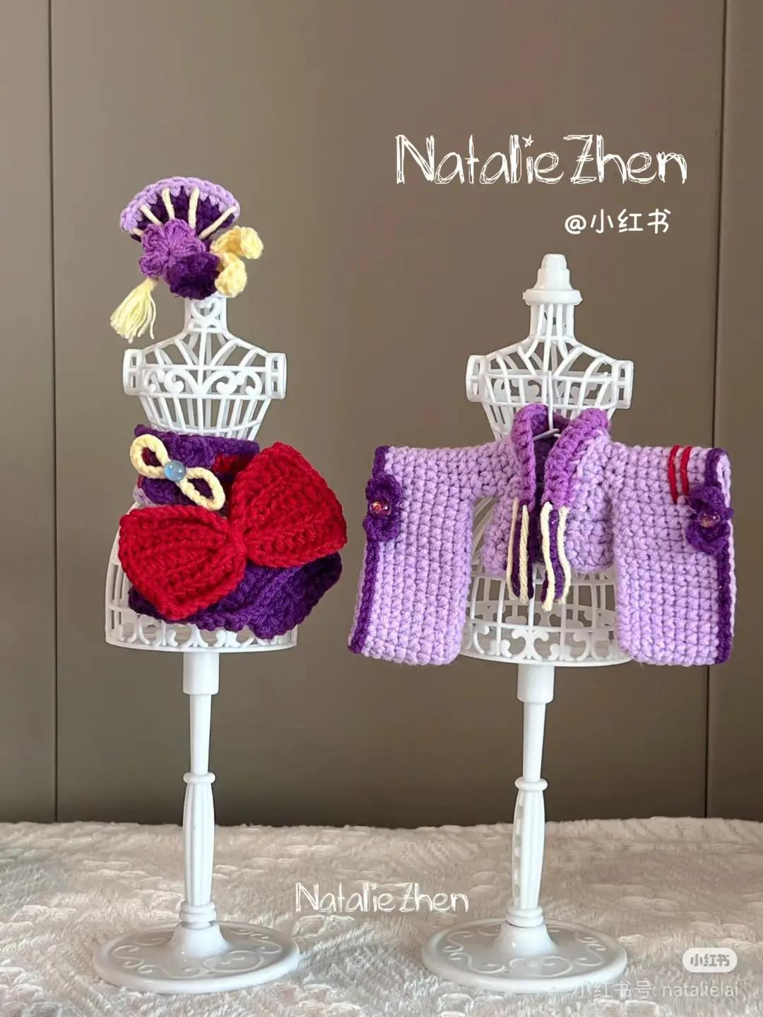 Crochet Pattern: Purple Japanese Kimono Doll Tutorial