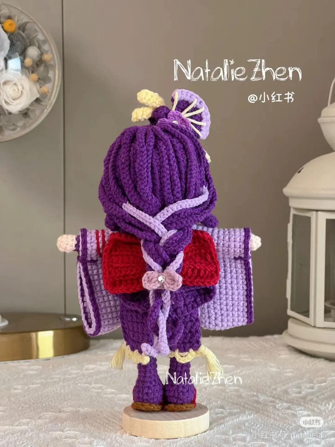 Crochet Pattern: Purple Japanese Kimono Doll Tutorial