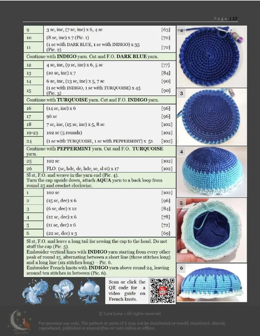 Crochet Pattern: Rhodotus Mushroom Amigurumi Doll