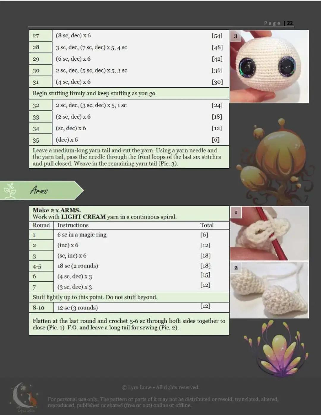 Crochet Pattern: Rhodotus Mushroom Amigurumi Doll