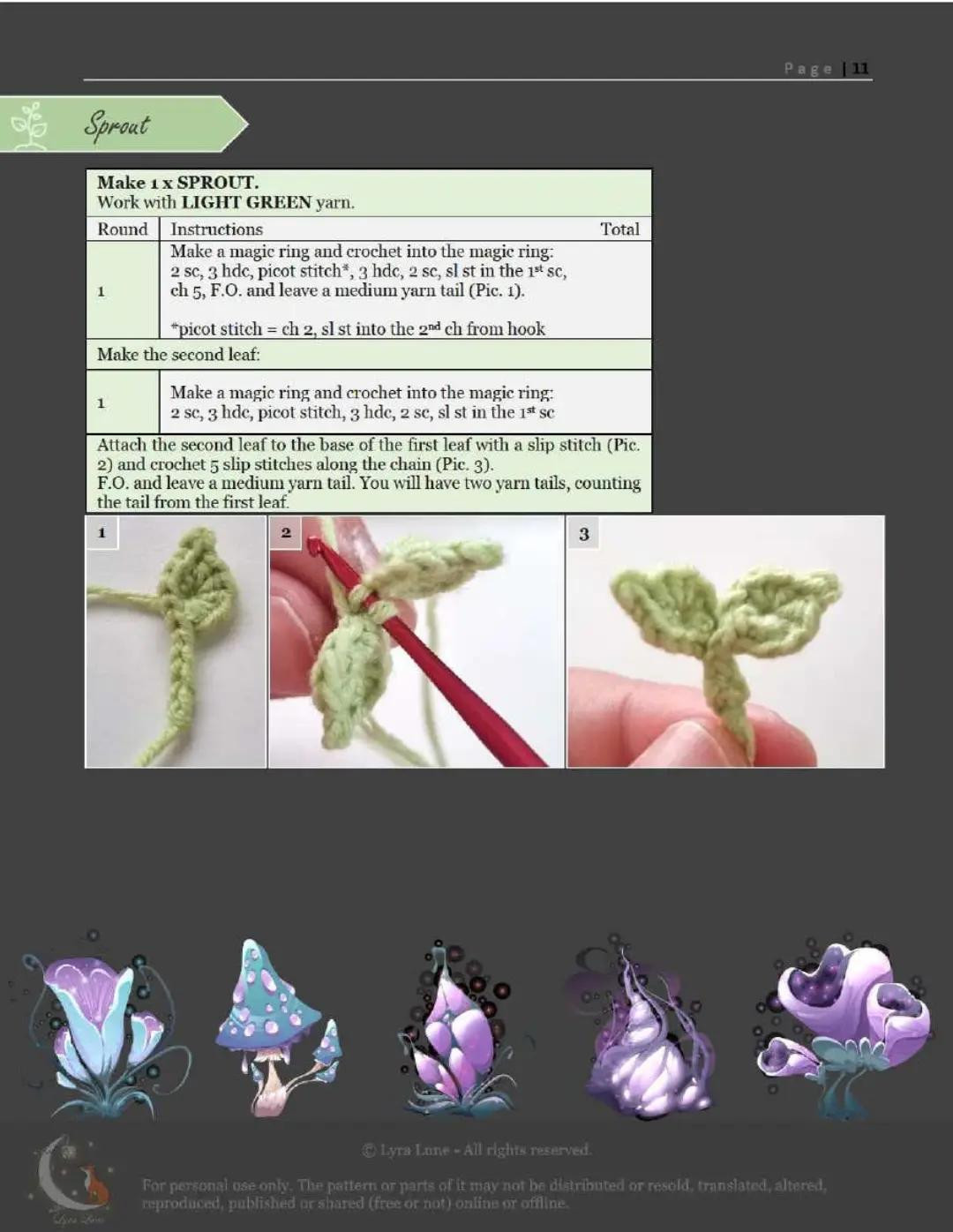 Crochet Pattern: Rhodotus Mushroom Amigurumi Doll