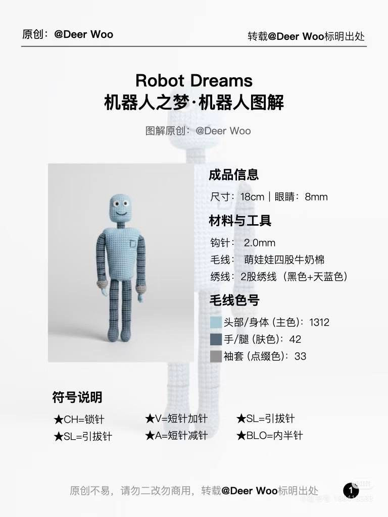 Crochet Pattern Robot Dreams Doll Tutorial