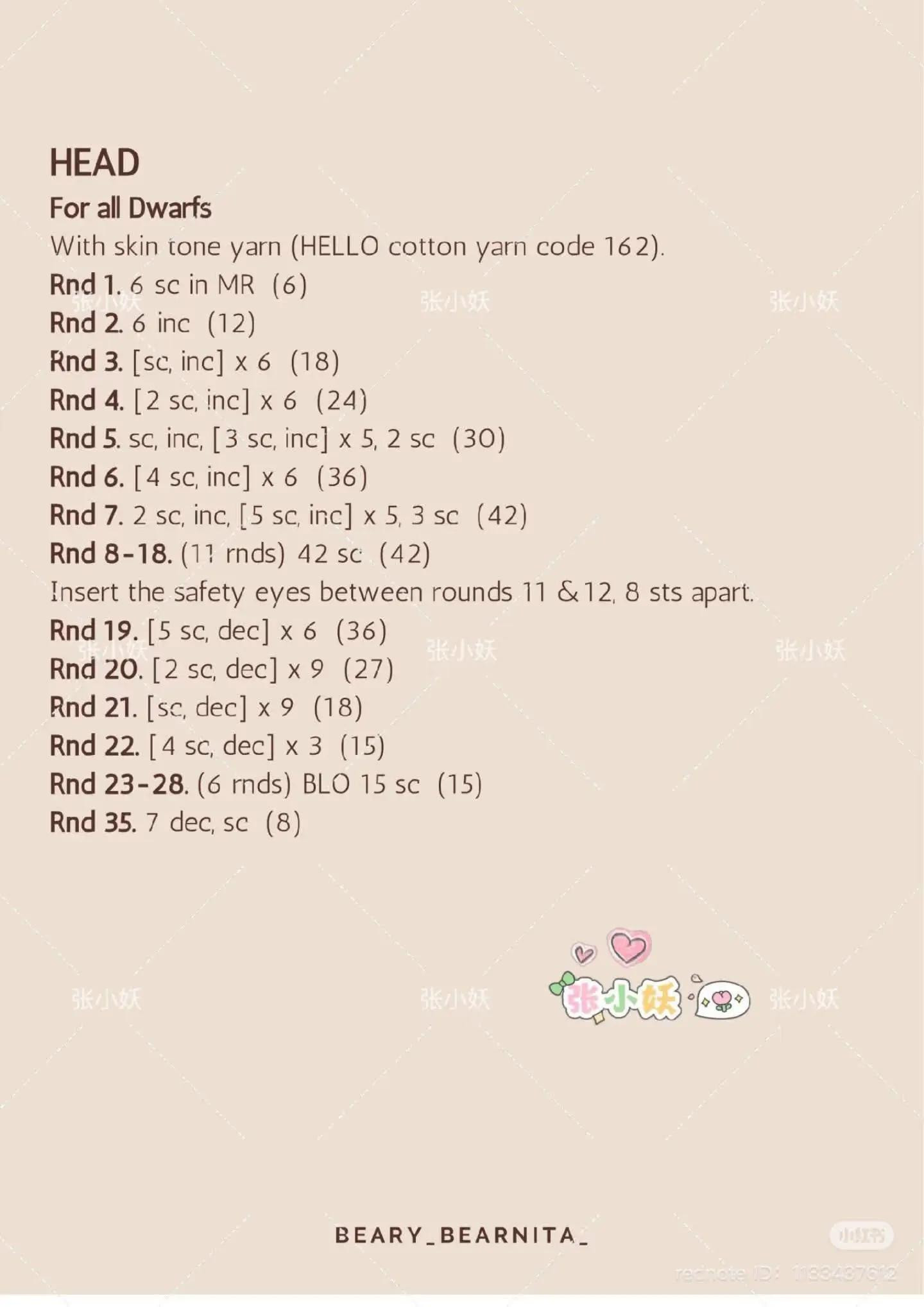 Crochet Pattern: Seven Dwarfs Amigurumi Dolls