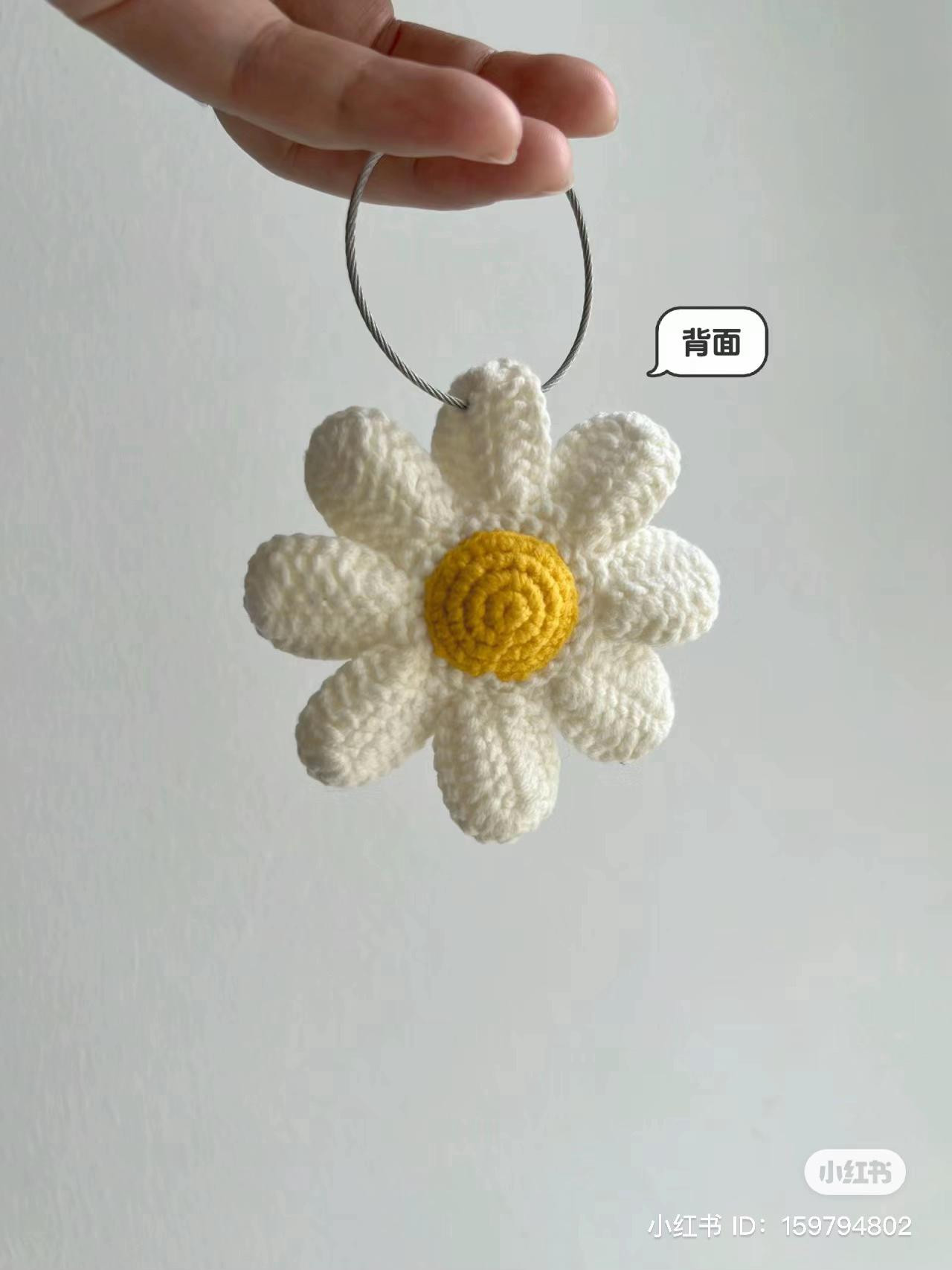 Crochet Pattern: Smiley Sunflower Flower Charm
