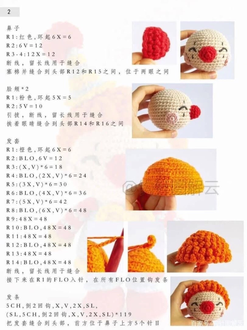 Crochet Pattern: Smiling Clown Amigurumi Doll Tutorial