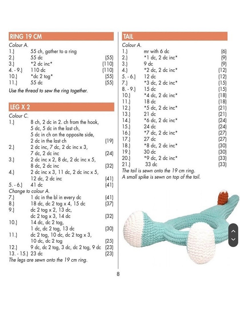 Crochet Pattern Stackable Dino & Dina Amigurumi