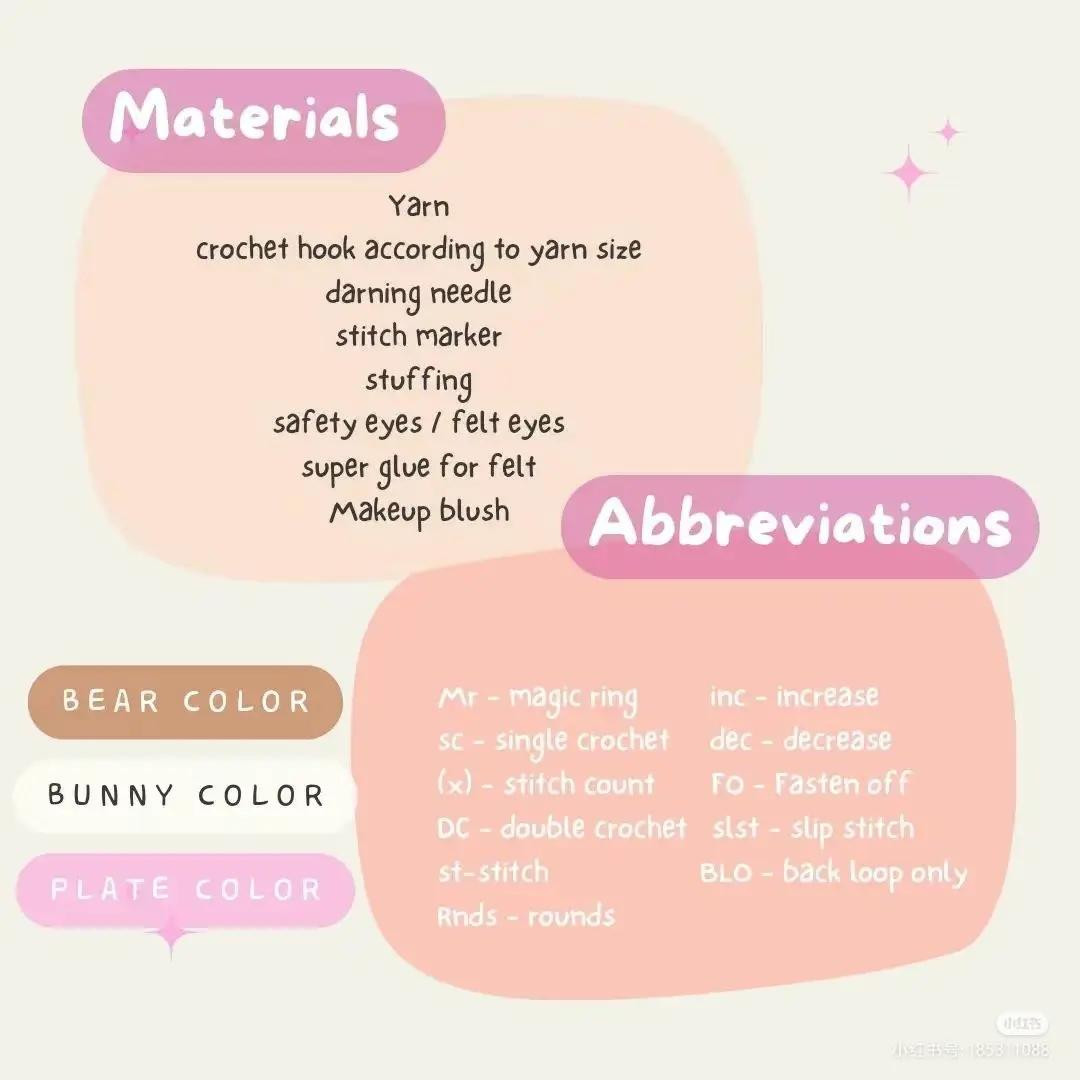 Crochet Pattern: Stacked Bear and Bunny Amigurumi Doll