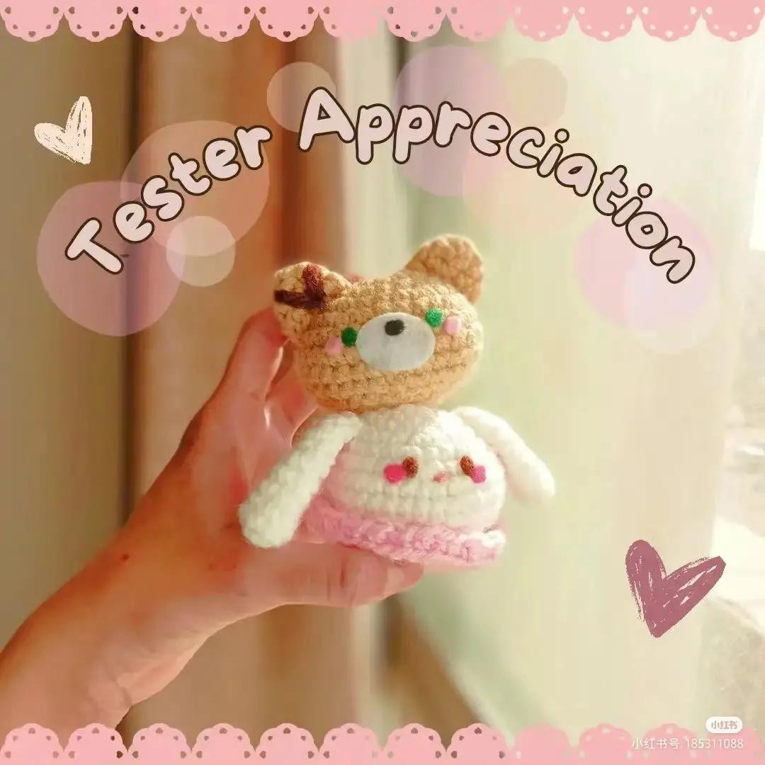 Crochet Pattern: Stacked Bear and Bunny Amigurumi Doll