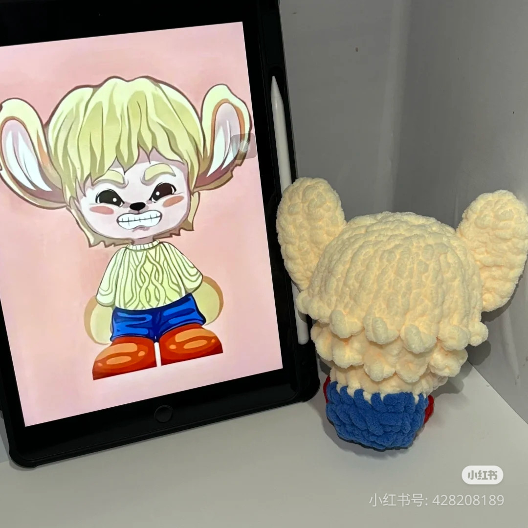 Crochet Pattern Tutorial for Big Ears Li Ho Character Doll