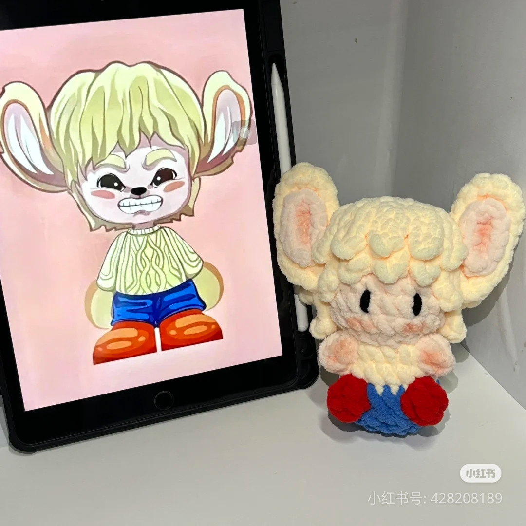 Crochet Pattern Tutorial for Big Ears Li Ho Character Doll