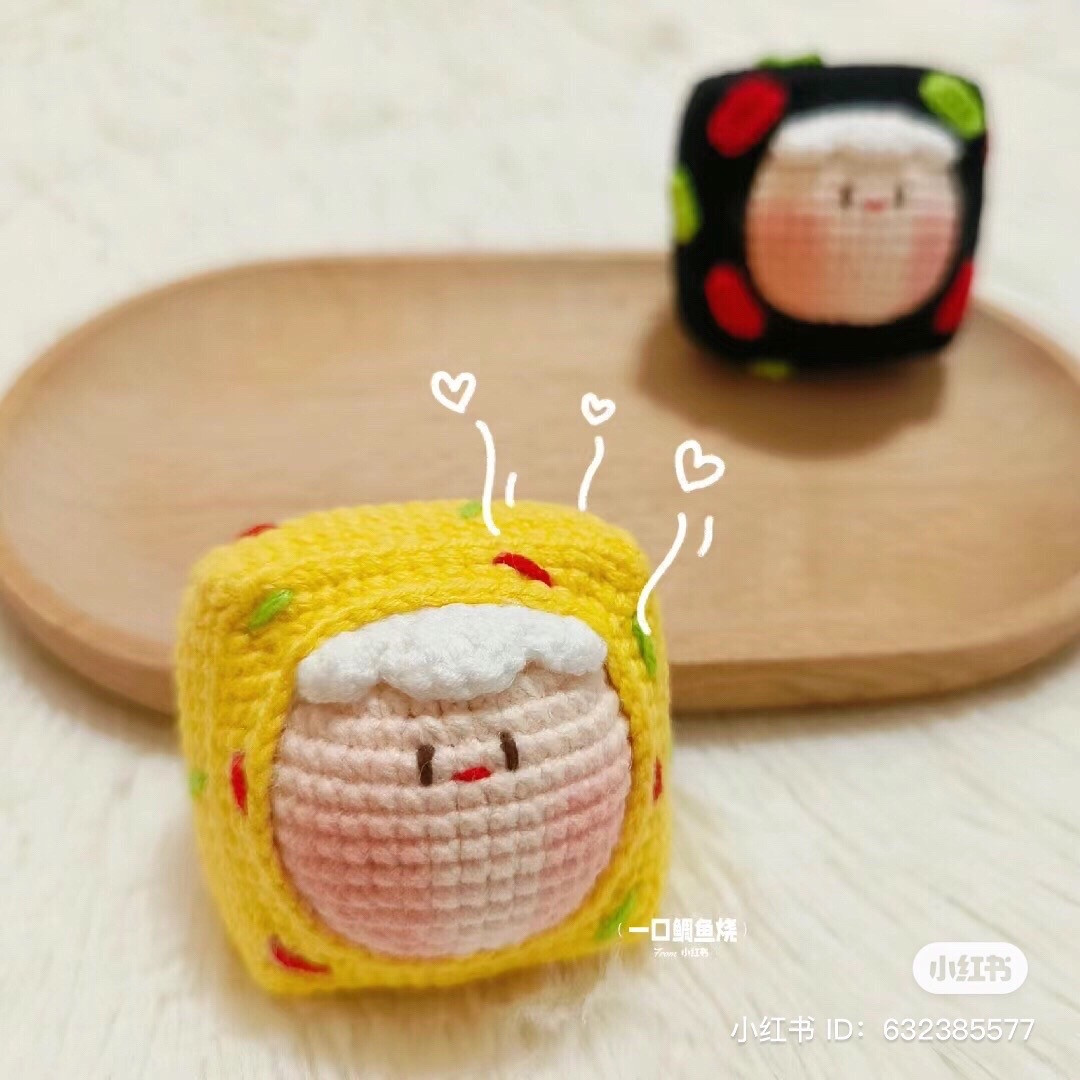 Crochet Pattern Tutorial for Cute Pudding and Tofu Dumpling Amigurumi Dolls