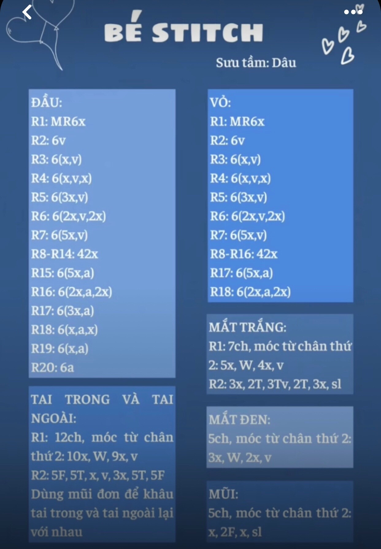 Crochet Pattern Tutorial for Cute Pudding and Tofu Dumpling Amigurumi Dolls