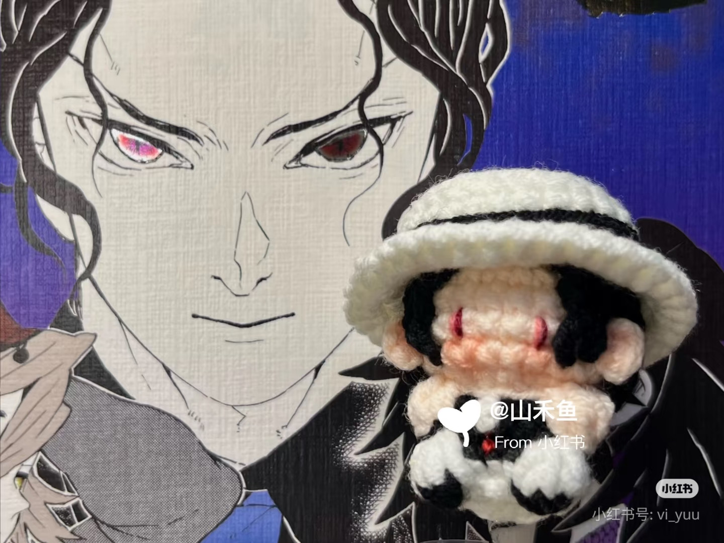 Crochet Pattern Tutorial for Demon Slayer Muzan Kibutsuji Doll