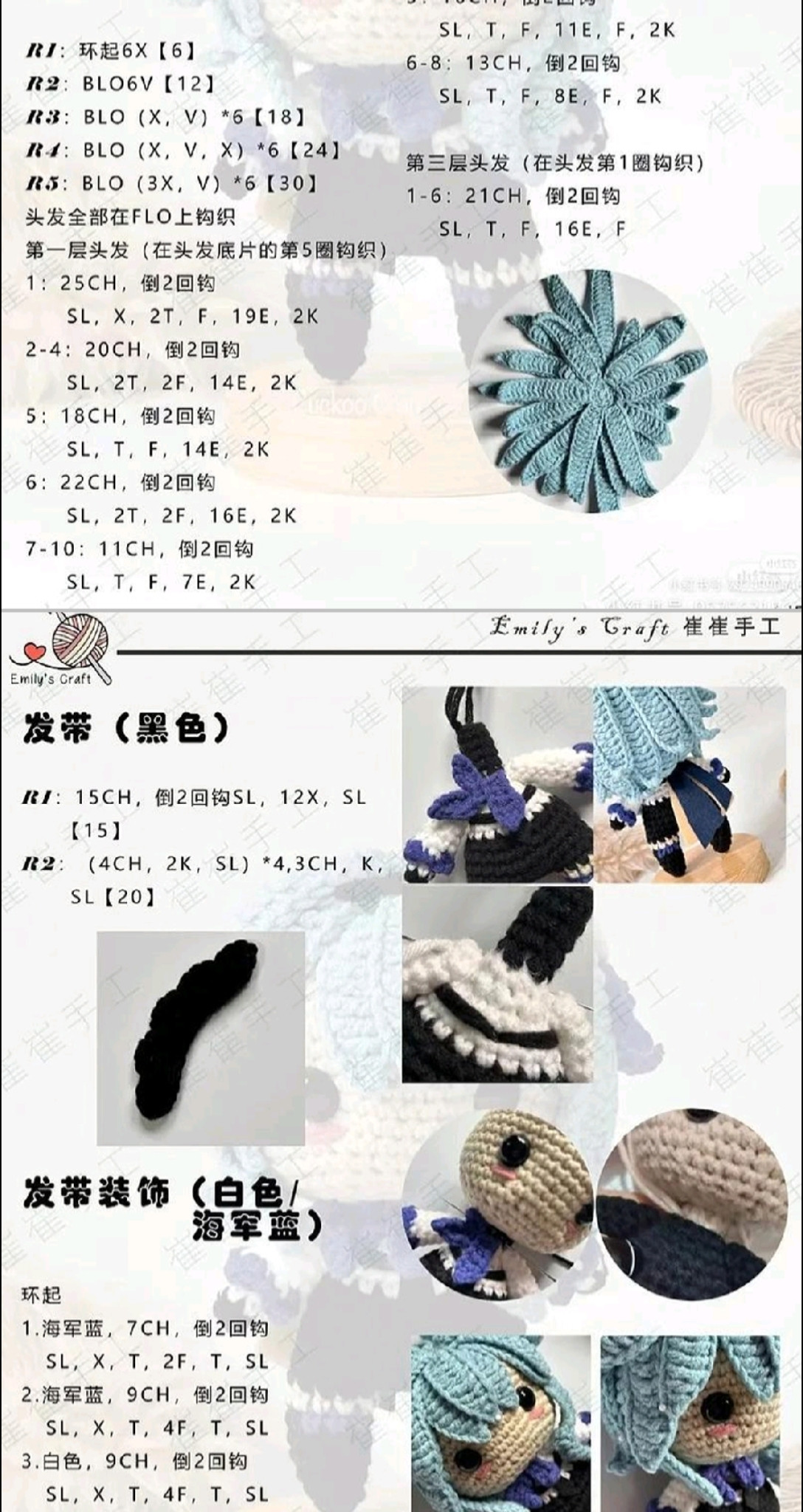 Crochet Pattern Tutorial for Genshin Impact Ganyu Amigurumi Doll