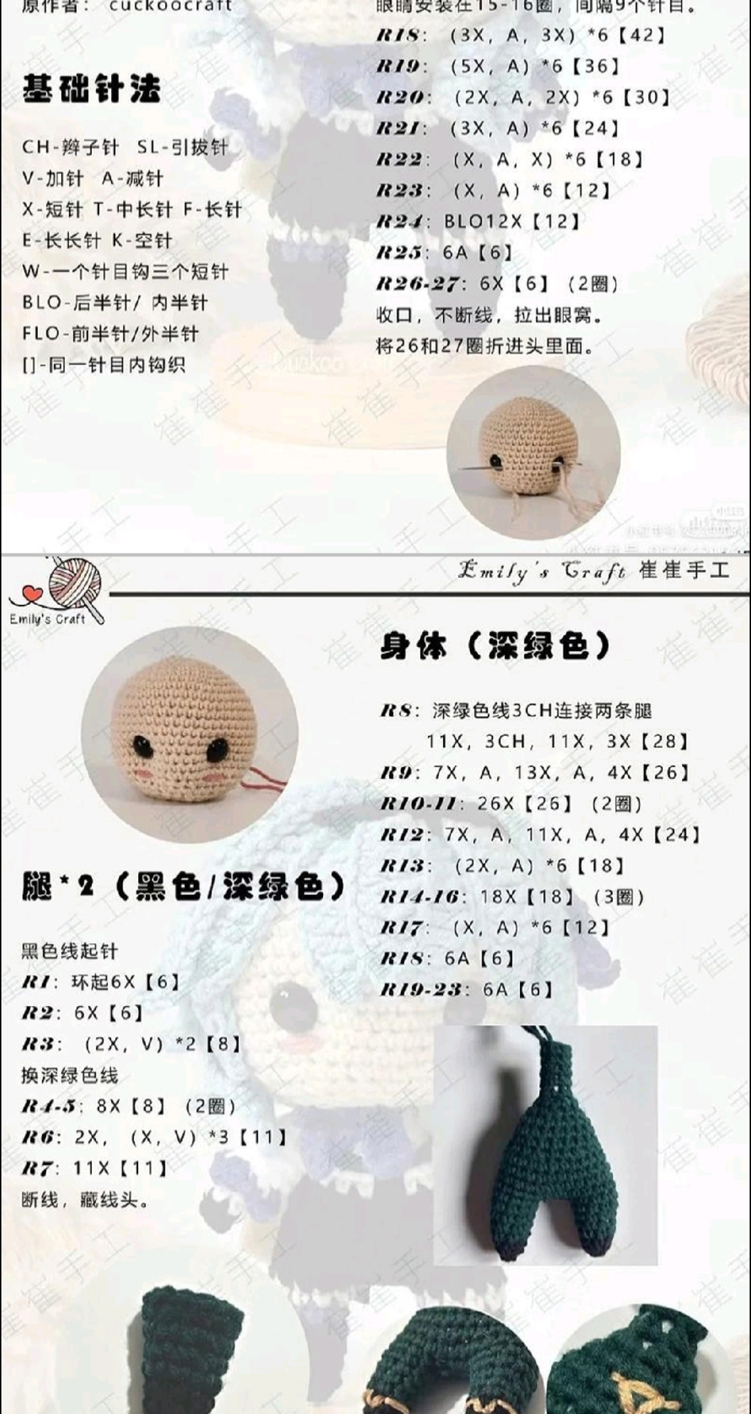 Crochet Pattern Tutorial for Genshin Impact Ganyu Amigurumi Doll