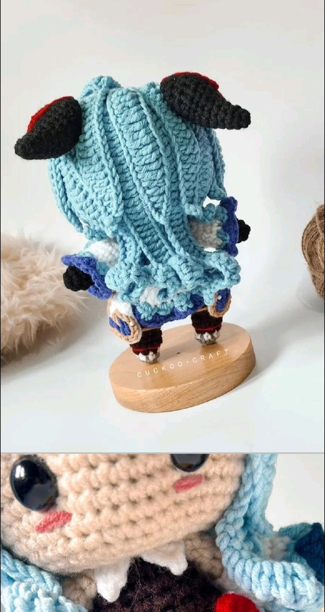 Crochet Pattern Tutorial for Genshin Impact Ganyu Amigurumi Doll