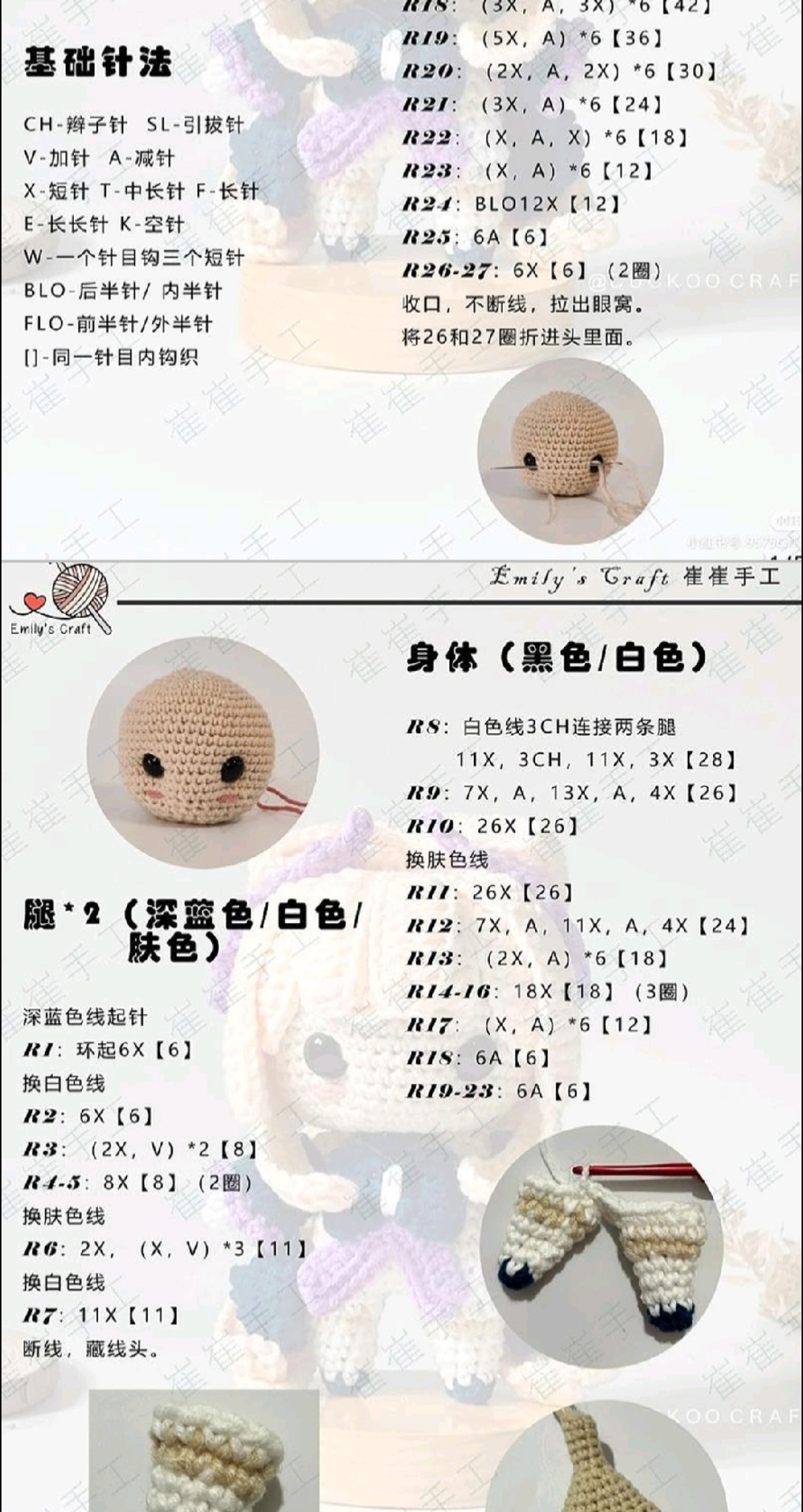 Crochet Pattern Tutorial for Genshin Impact Ganyu Amigurumi Doll