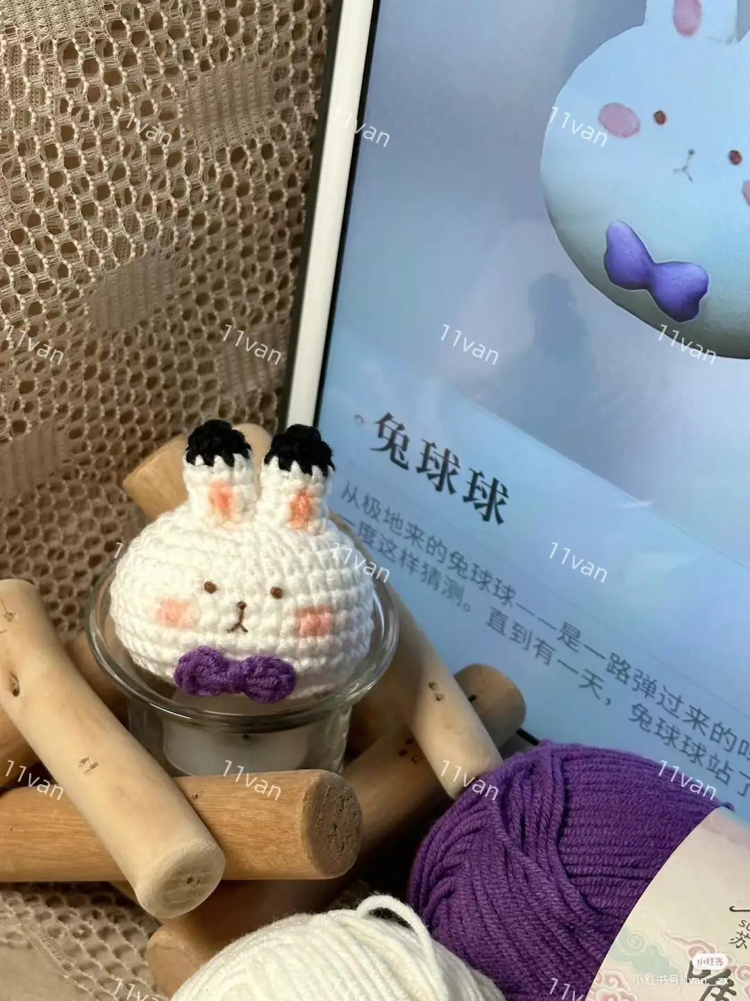 Crochet Pattern Tutorial for Shen Qinghui's Rabbit Ball Amigurumi