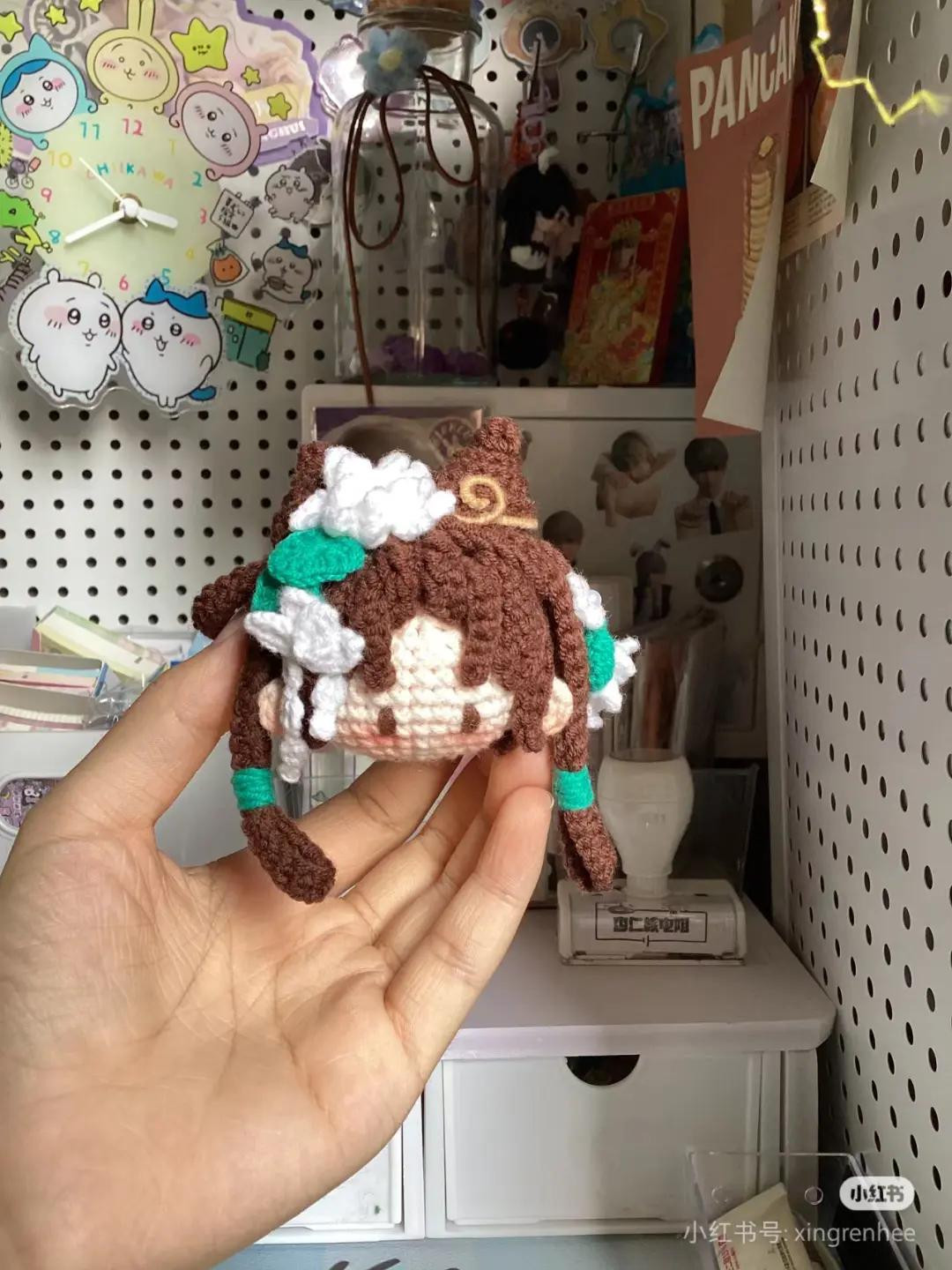 Crochet Pattern Tutorial for Xiao Qiao Green Snake Amigurumi Headpiece