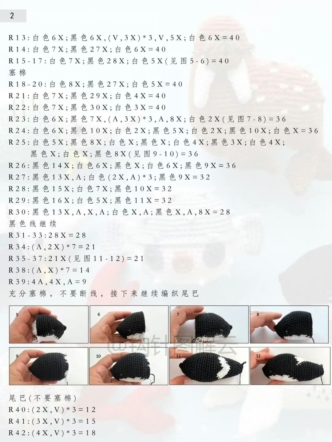 Crochet Pattern Tutorial: How to Make an Amigurumi Orca Whale