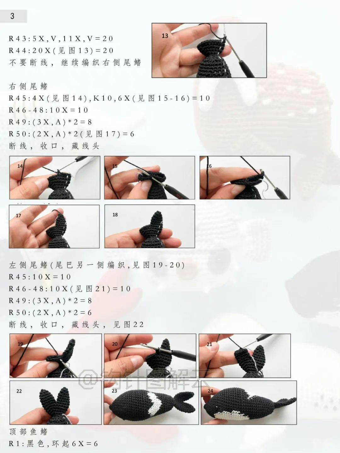 Crochet Pattern Tutorial: How to Make an Amigurumi Orca Whale