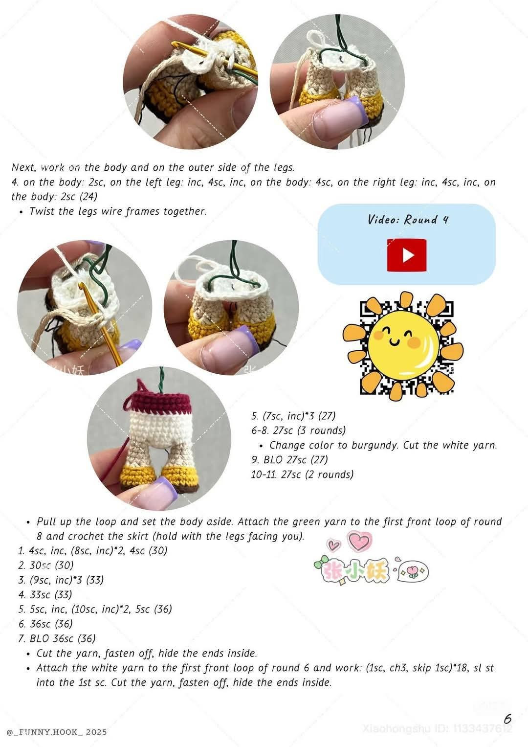 Crochet Pattern Tutorial: Mrs. Claus Doll