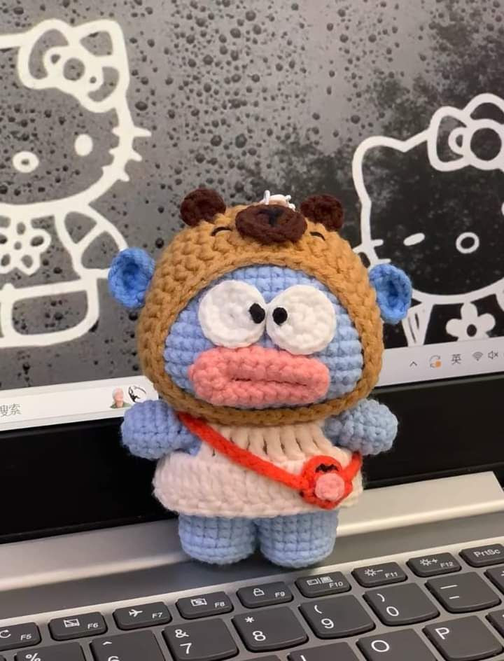 Crochet Pattern: Ugly Fish Wearing Capybara Hood