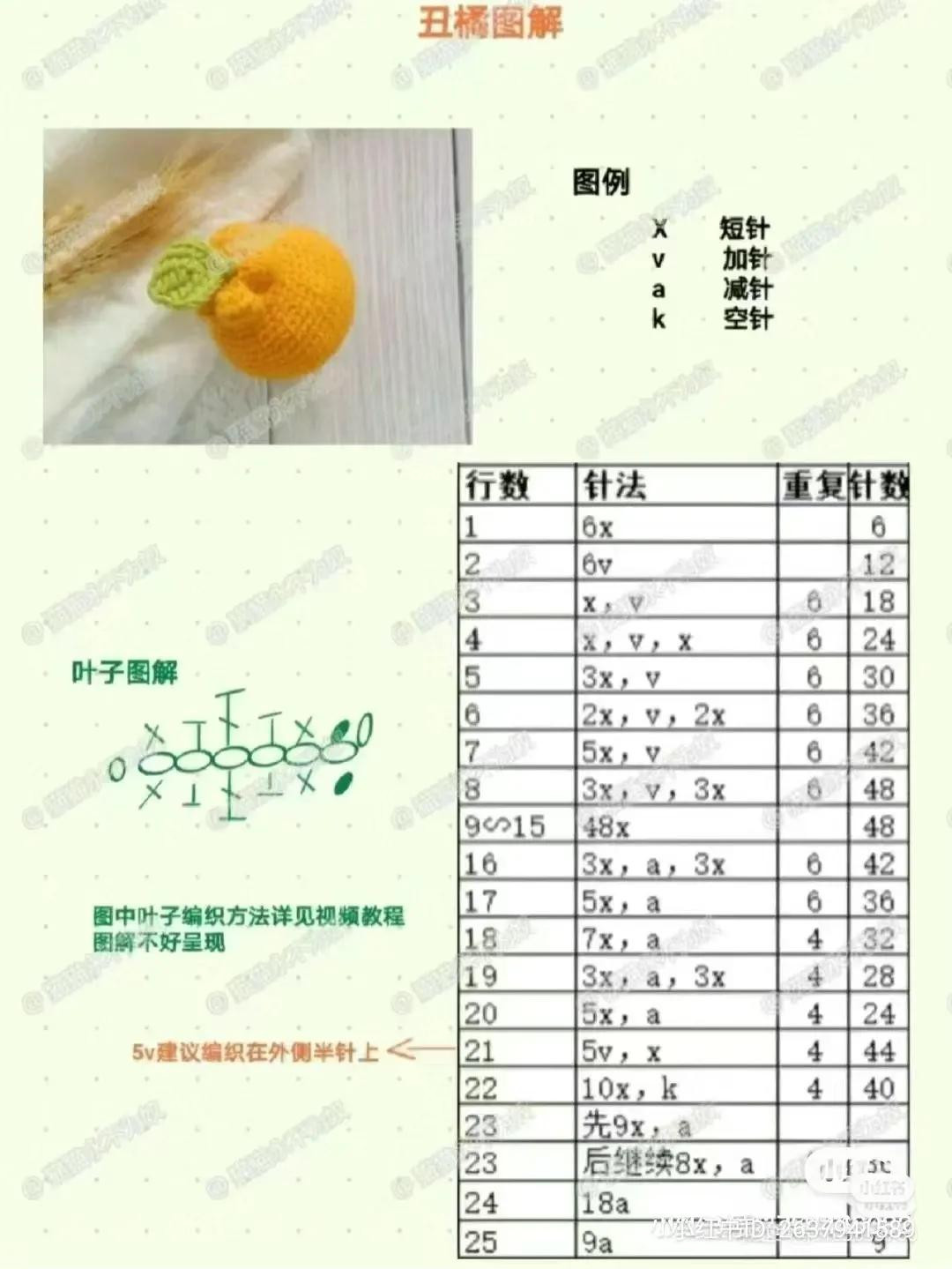 Crochet Pattern: Ugly Tangerine and White Morning Glory Flower Branch