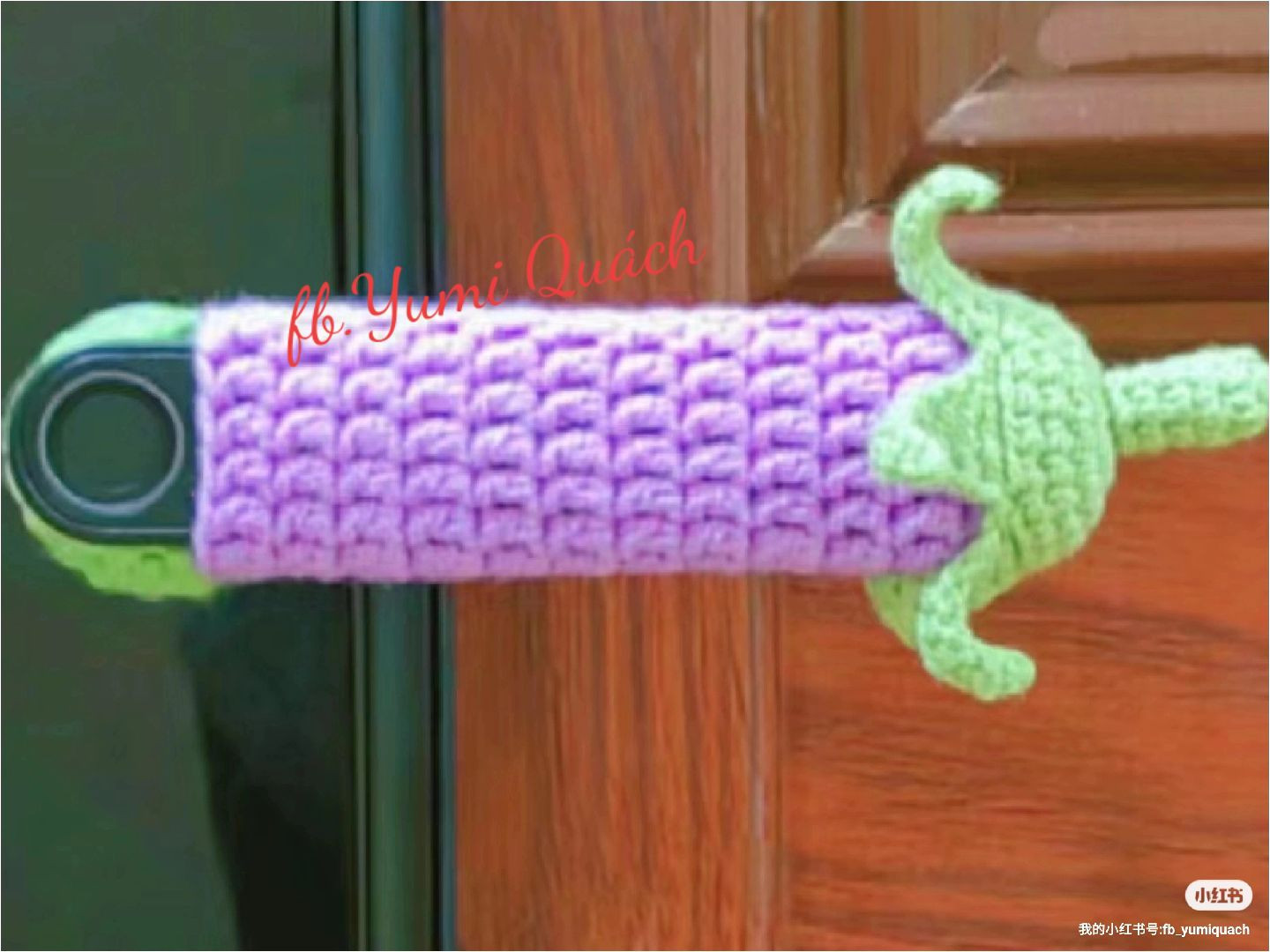 Crochet Patterns for Christmas Bunny, Santa Claus, and Bamboo Door Handle Covers