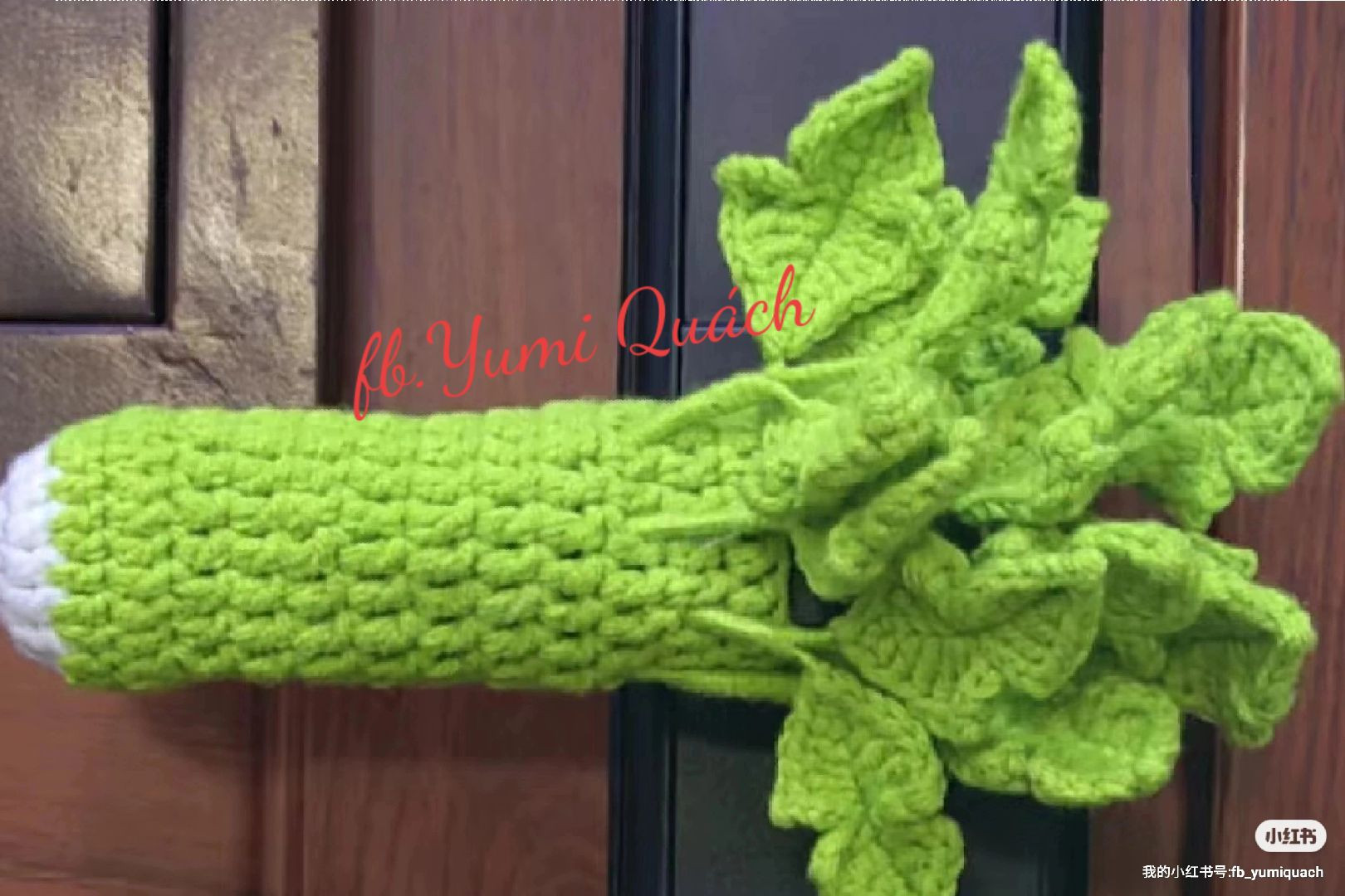 Crochet Patterns for Christmas Bunny, Santa Claus, and Bamboo Door Handle Covers