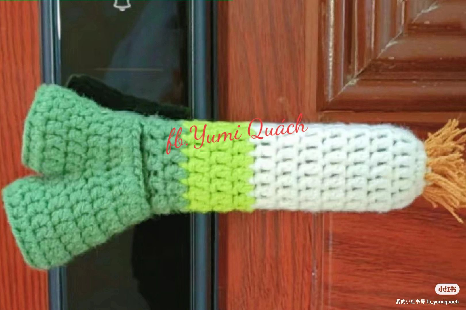 Crochet Patterns for Christmas Bunny, Santa Claus, and Bamboo Door Handle Covers