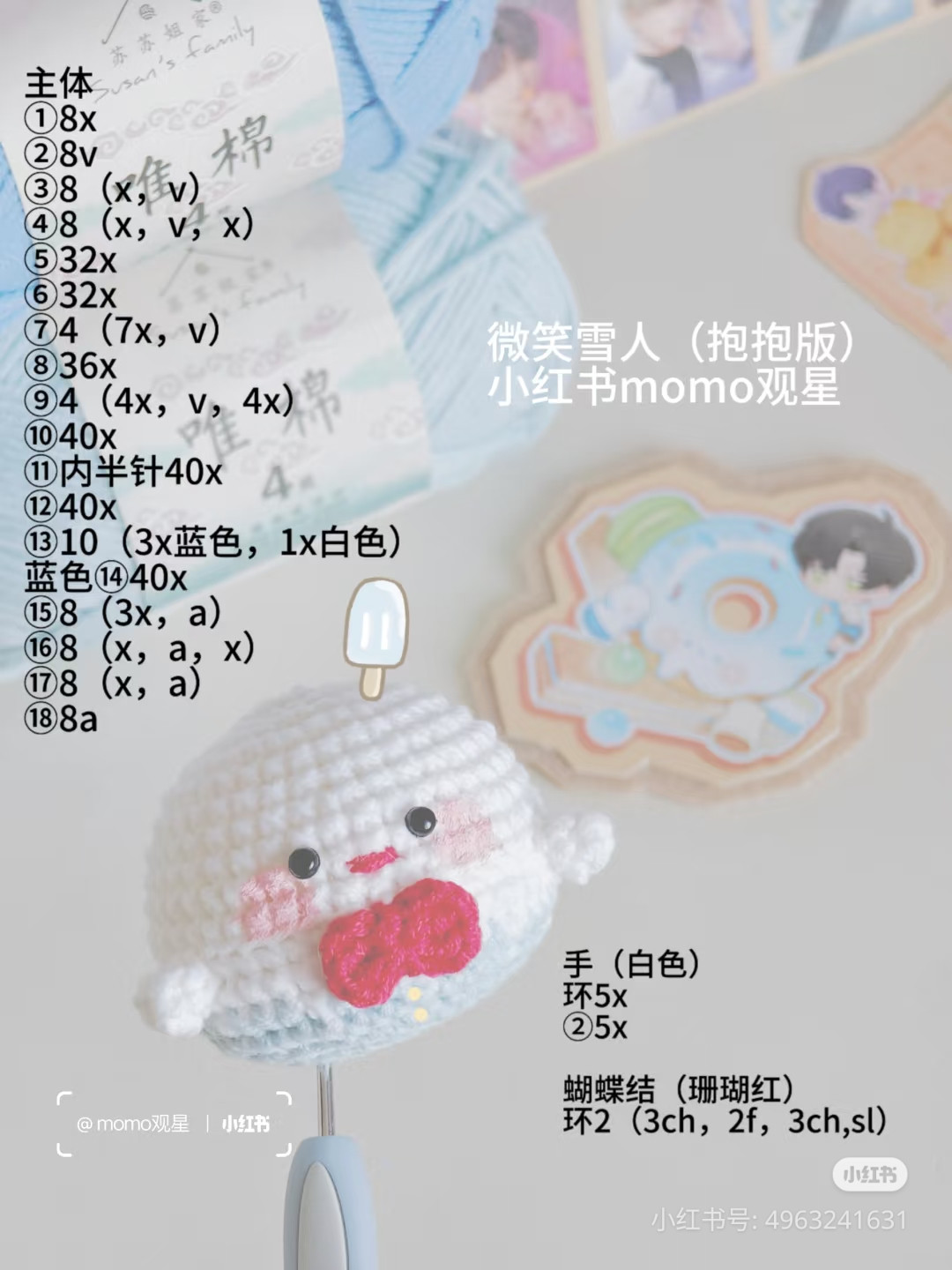 Crochet Patterns for Cute Food Amigurumi: Angry Crow, Snowman, and Bear