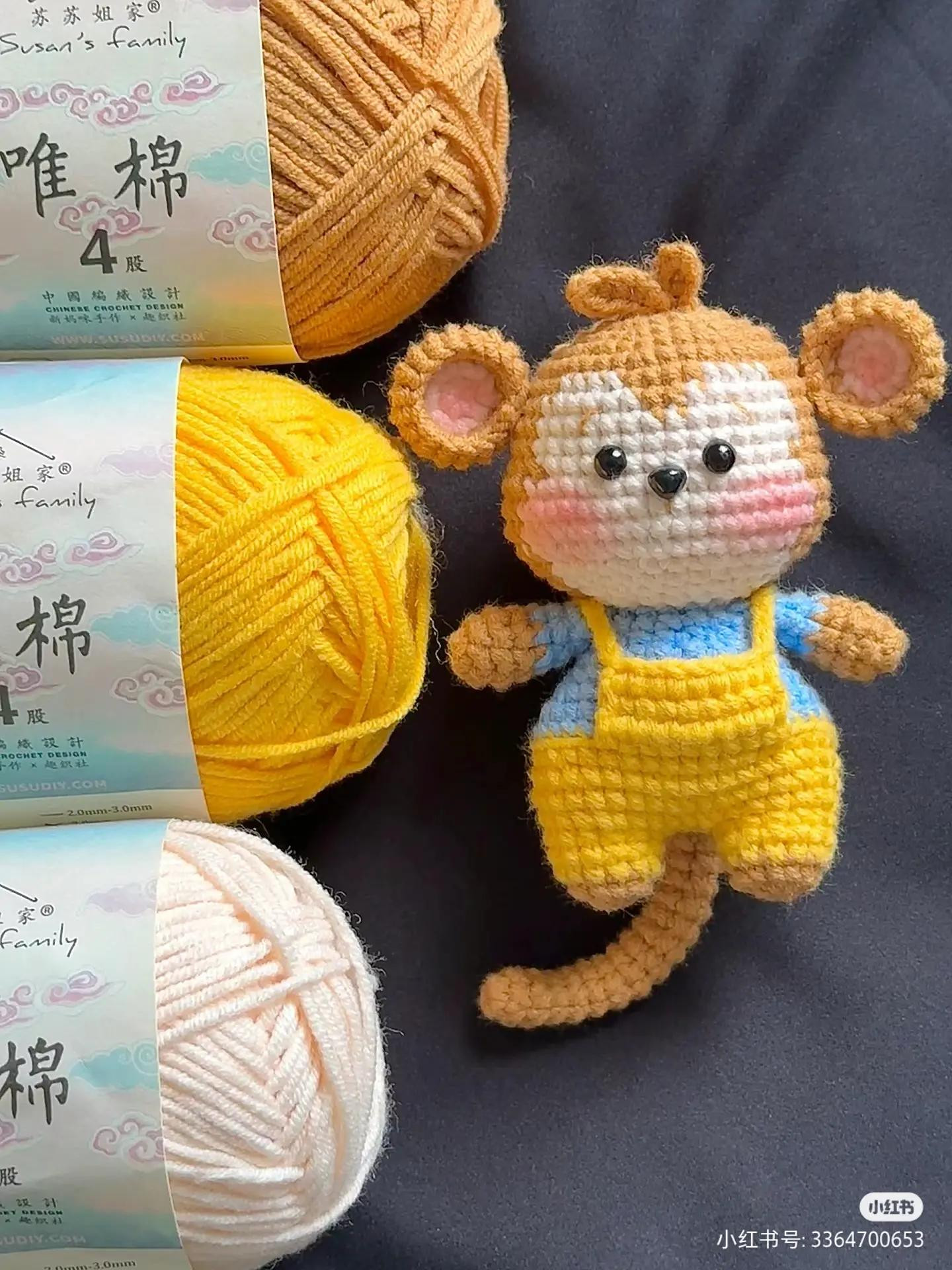 Crochet Patterns for Dog Flower Pot and Graduation Amigurumi Dolls with Handwritten Charts