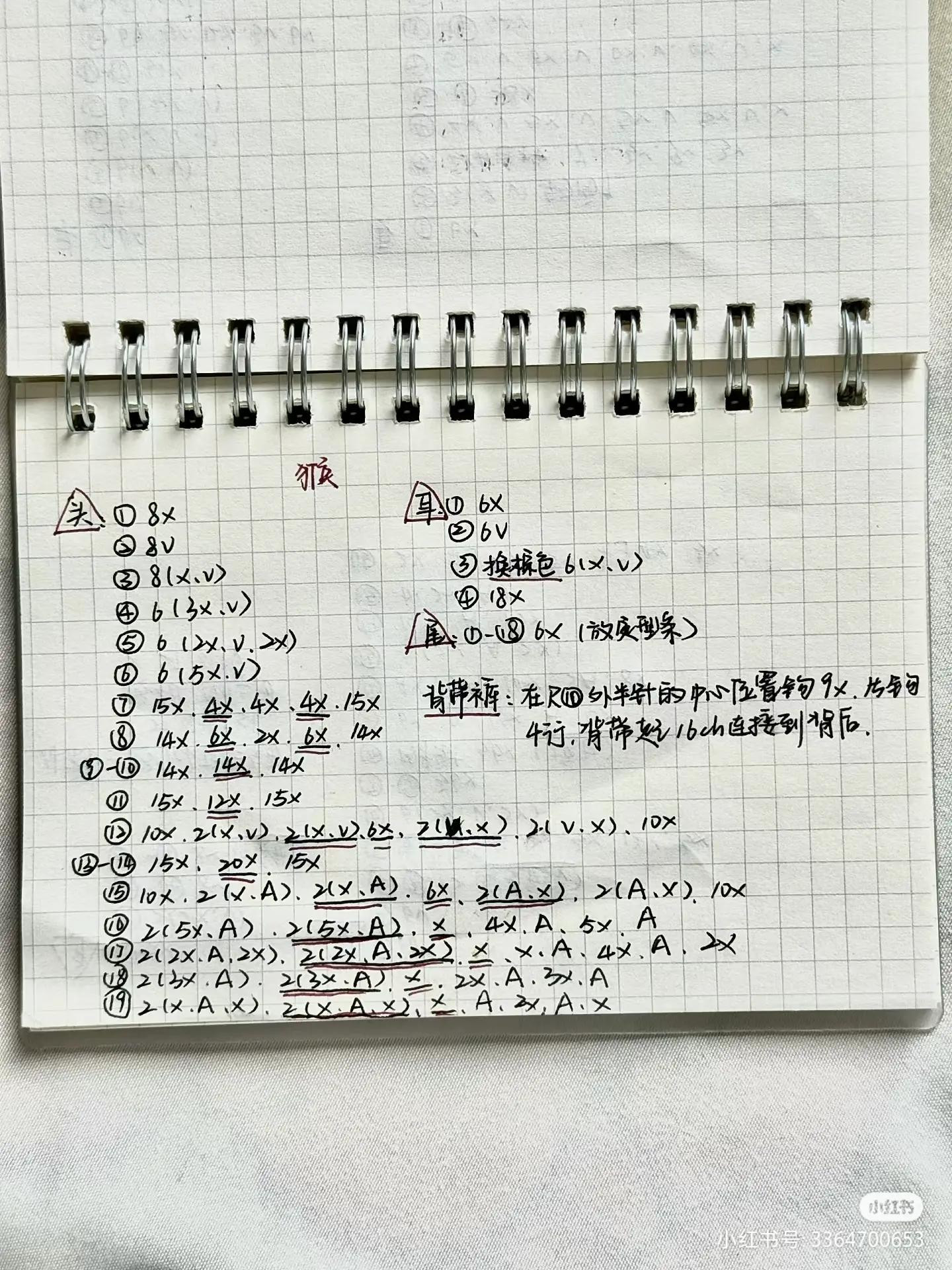 Crochet Patterns for Dog Flower Pot and Graduation Amigurumi Dolls with Handwritten Charts