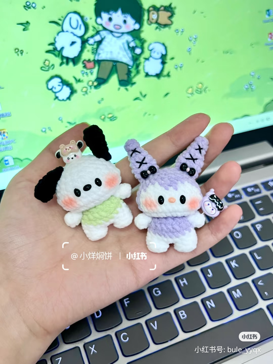 Crochet Patterns for Pochacco Dog and Kuromi Bunny Amigurumi
