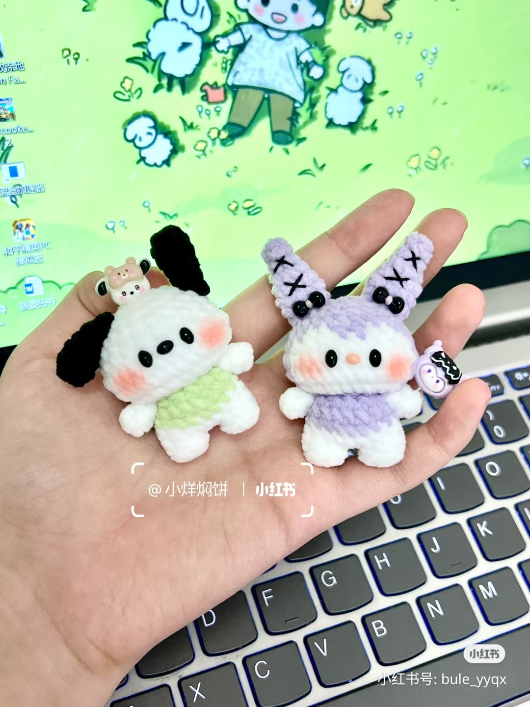 Crochet Patterns for Pochacco Dog and Kuromi Bunny Amigurumi
