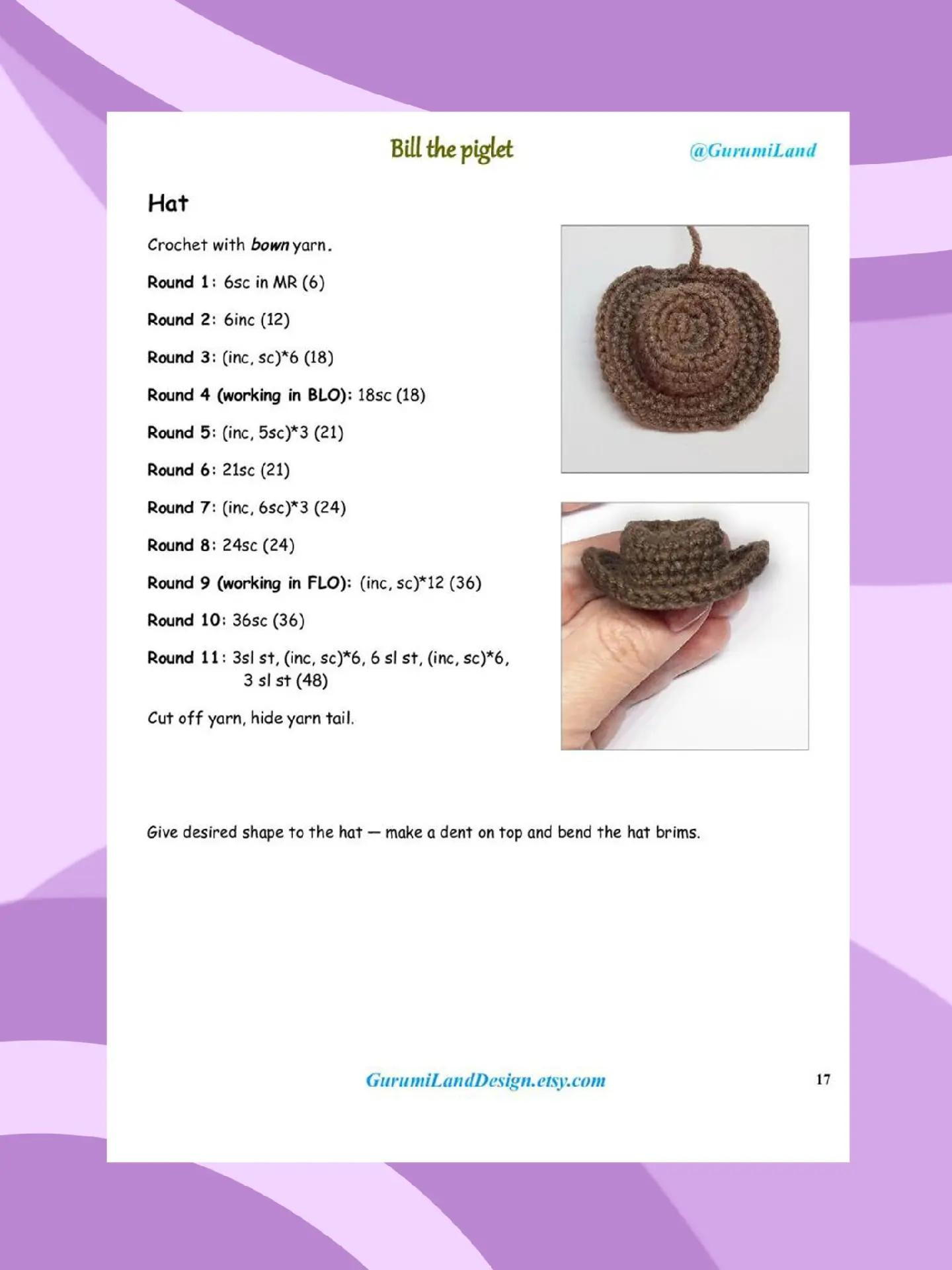 Crochet Patterns: Hat, Raspberry & Top Bread