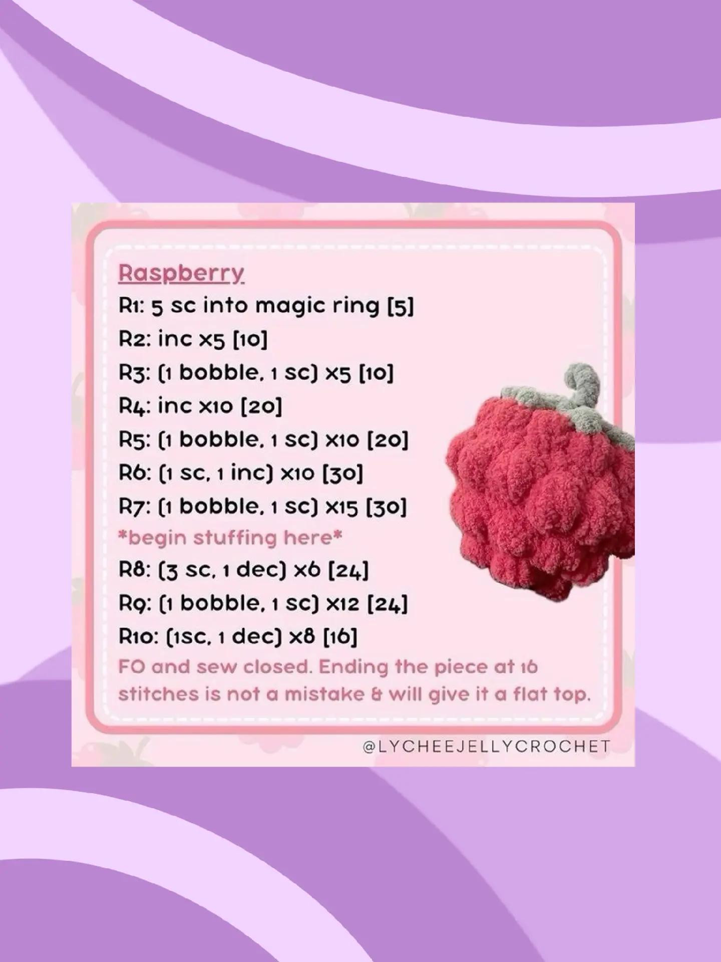 Crochet Patterns: Hat, Raspberry & Top Bread