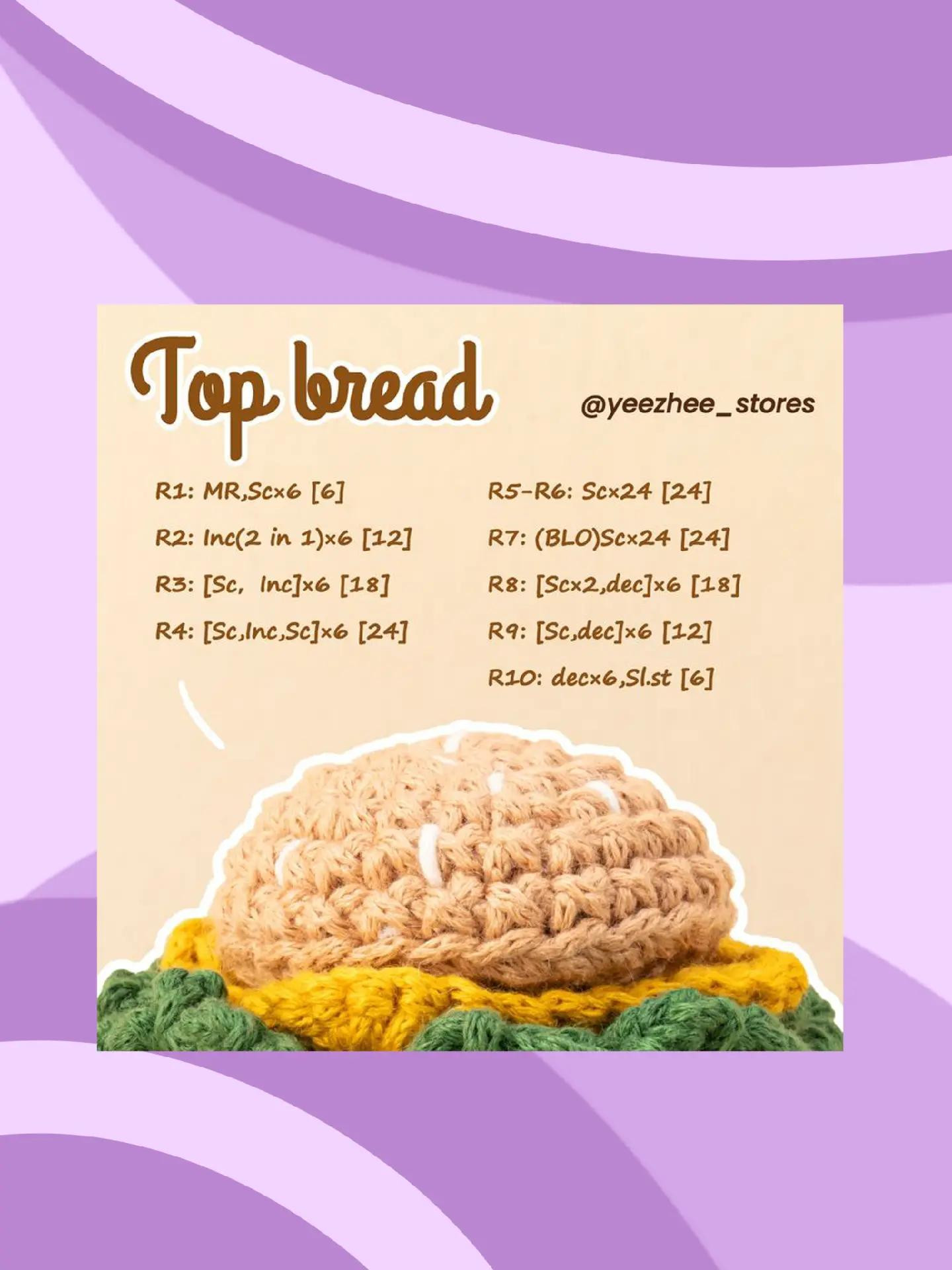 Crochet Patterns: Hat, Raspberry & Top Bread