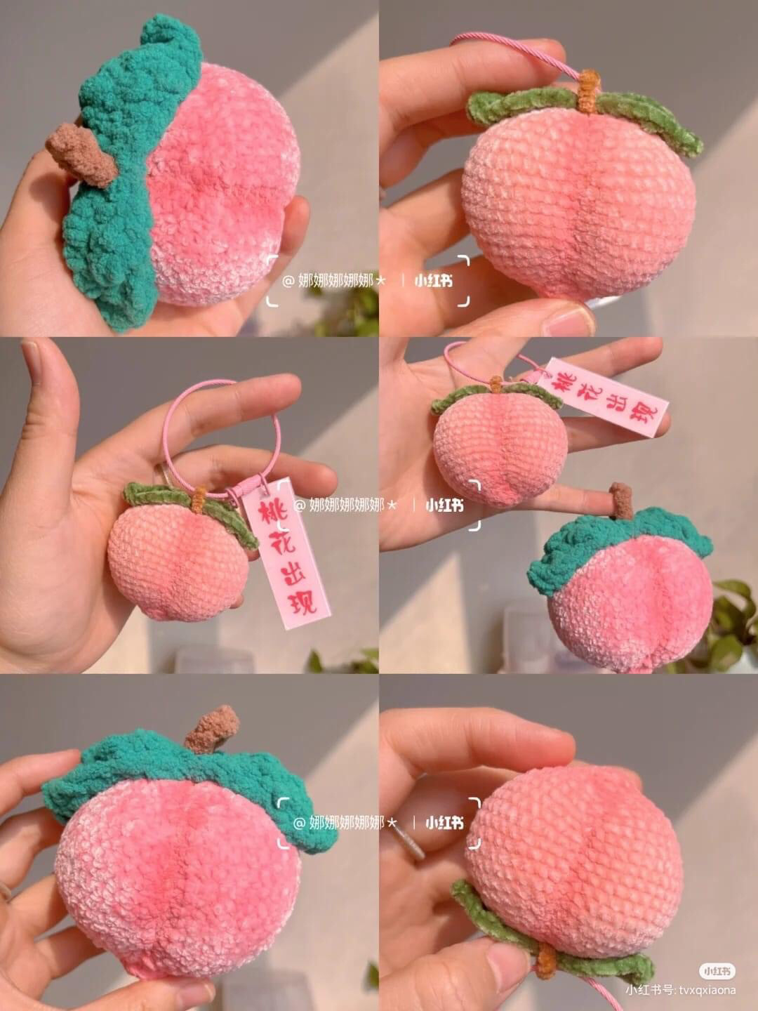 Crochet Peach Amigurumi and Rabbit Doll Chart Pattern