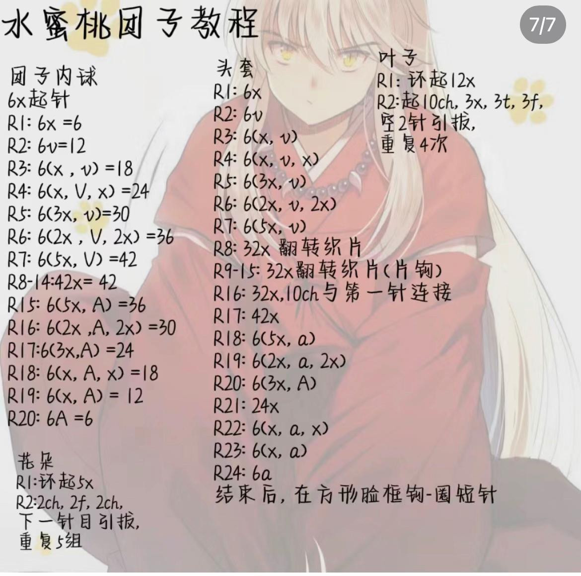 Crochet Peach Mochi Doll Pattern Tutorial