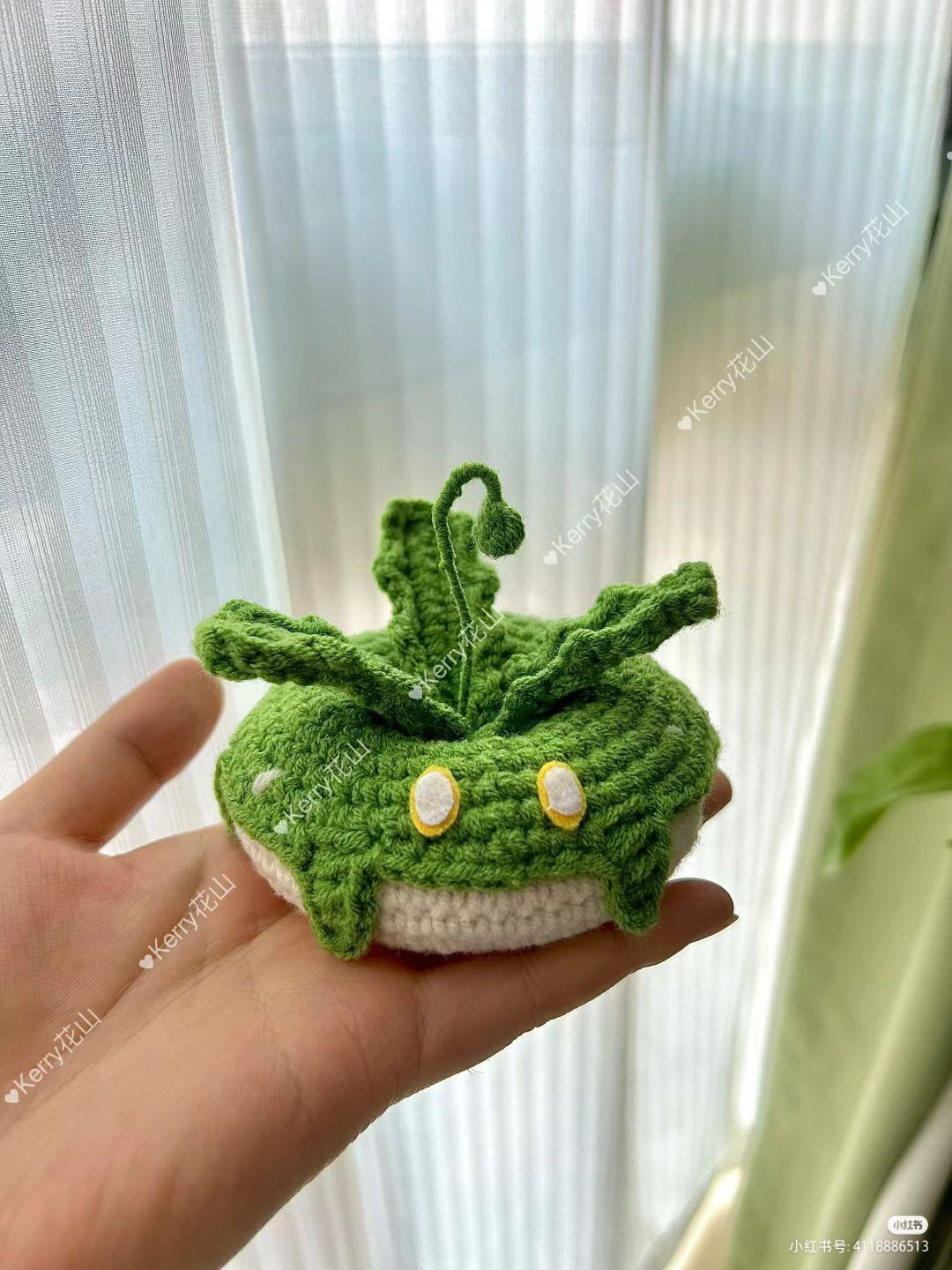 Crochet Peashooter Amigurumi Pattern with Chart Instructions