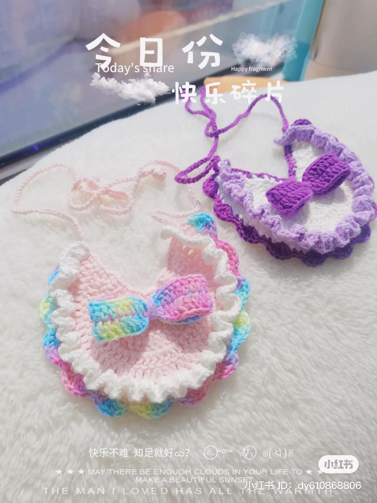 Crochet Pet Bib Pattern: Flower and Bow Tie Designs