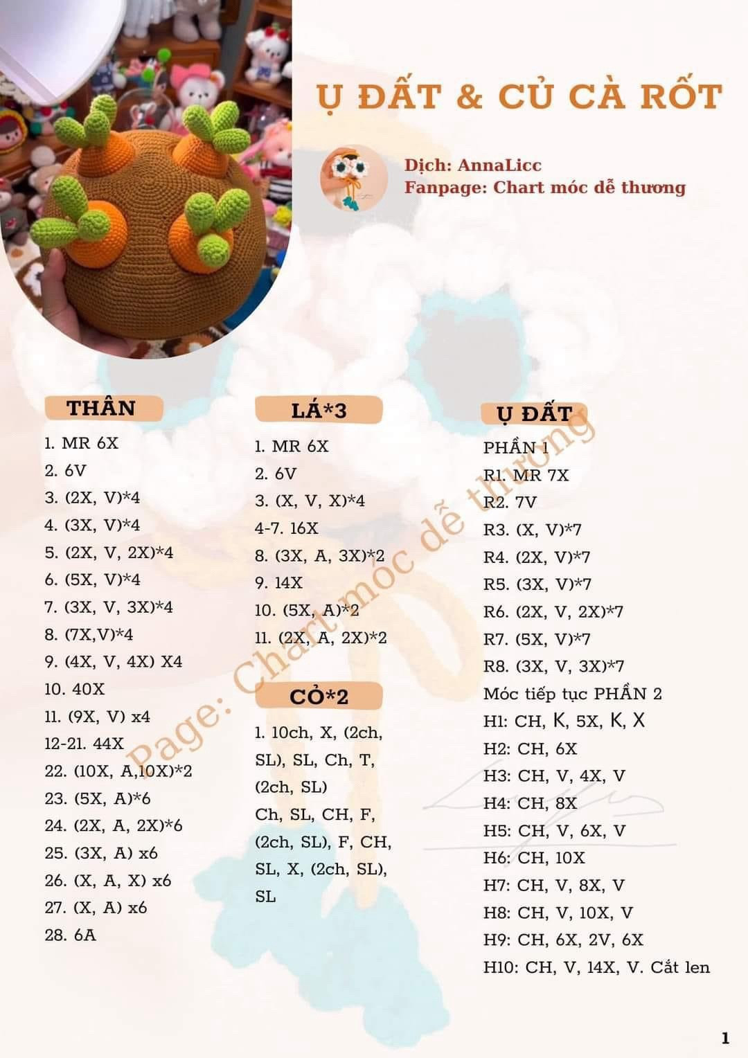 Crochet Pig and Cabbage Doll Pattern