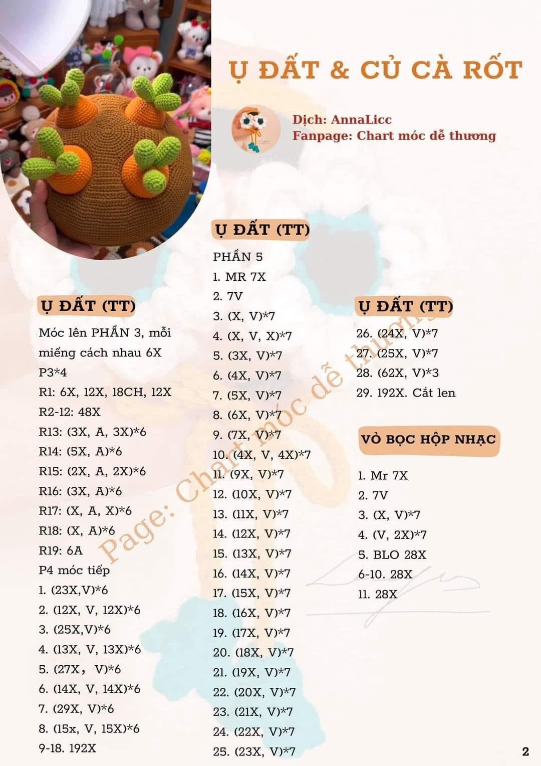 Crochet Pig and Cabbage Doll Pattern